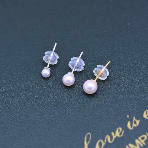 3-6mm Mini Akoya Pearl Button Stud Earrings - House Of Pearls